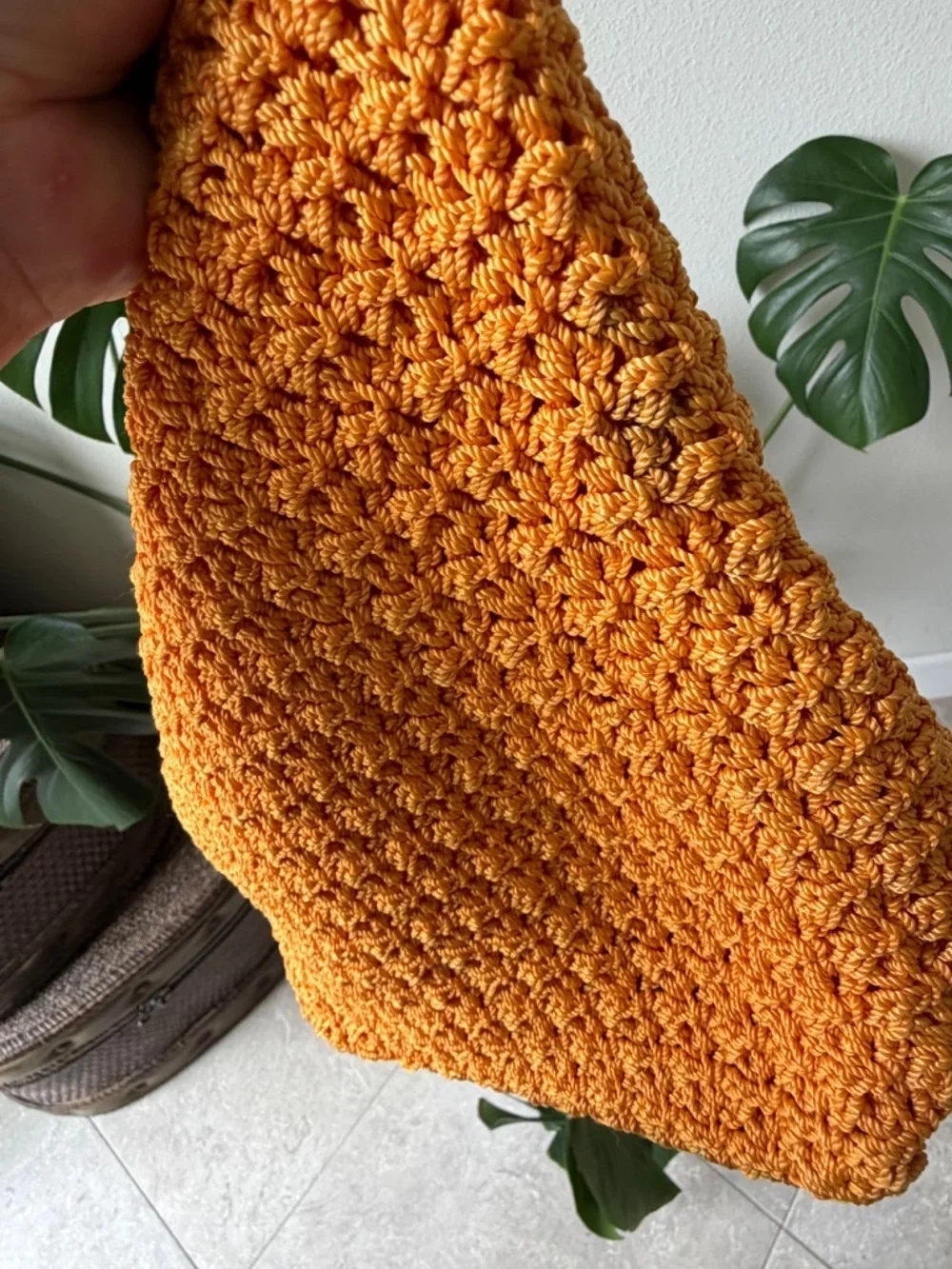 The Sak Original Crochet Hobo Bag Orange